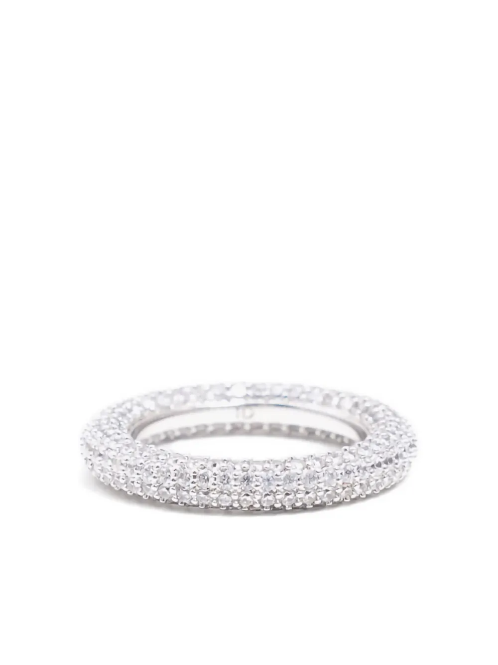 Izabel Display pavé-set cubic zirconia band ring | Silver | Image 1
