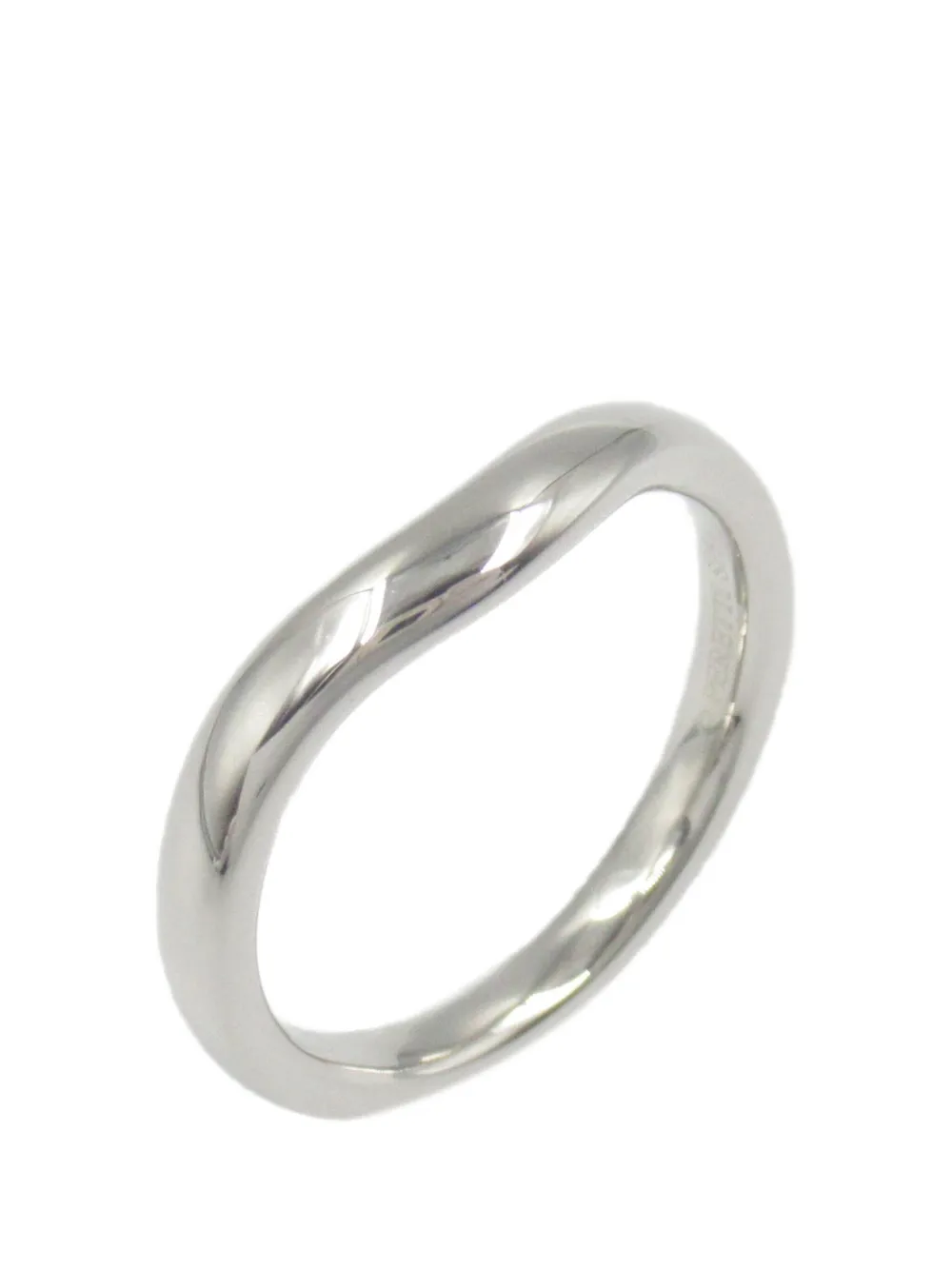 Tiffany & Co. Pre-Owned 2010-2025 Platinum Elsa Peretti Curved Wedding Band ring | Silver | Image 1