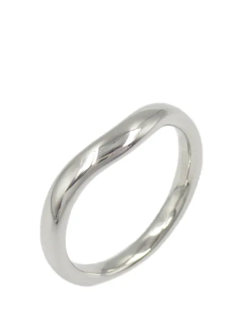 Tiffany & Co. Pre-Owned 2010-2025 Platinum Elsa Peretti Curved Wedding Band ring