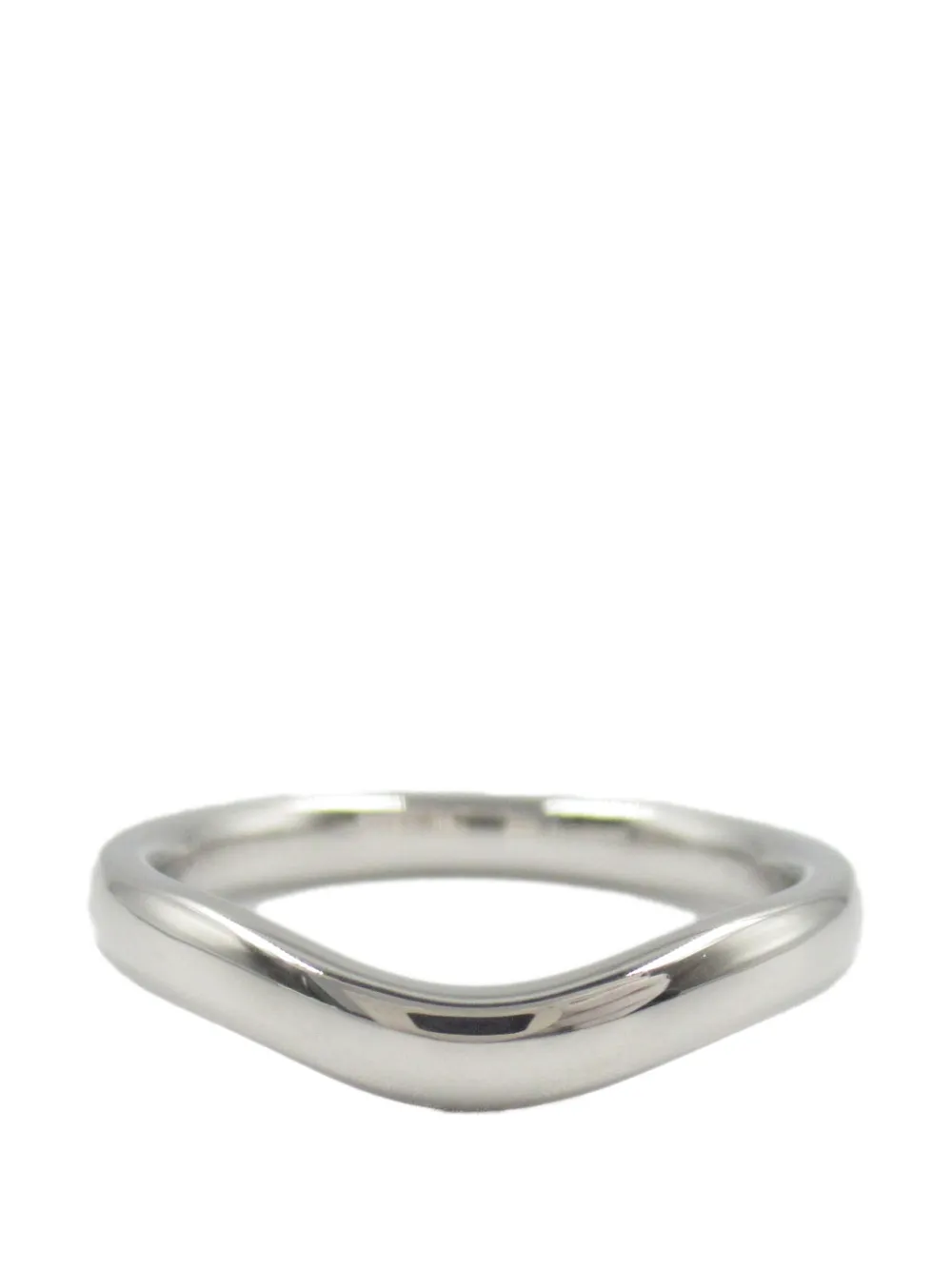Tiffany & Co. Pre-Owned 2010-2025 Platinum Elsa Peretti Curved Wedding Band ring | Image 2