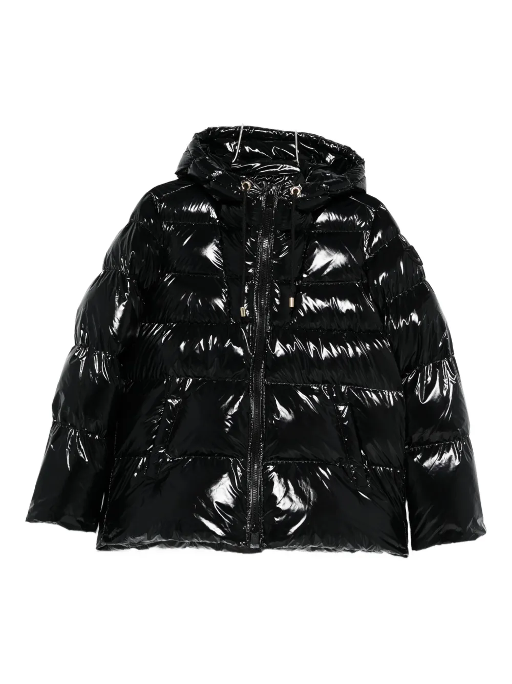 PINKO hooded puffer jacket - ブラック PINKO hooded puffer jacket - ブラック