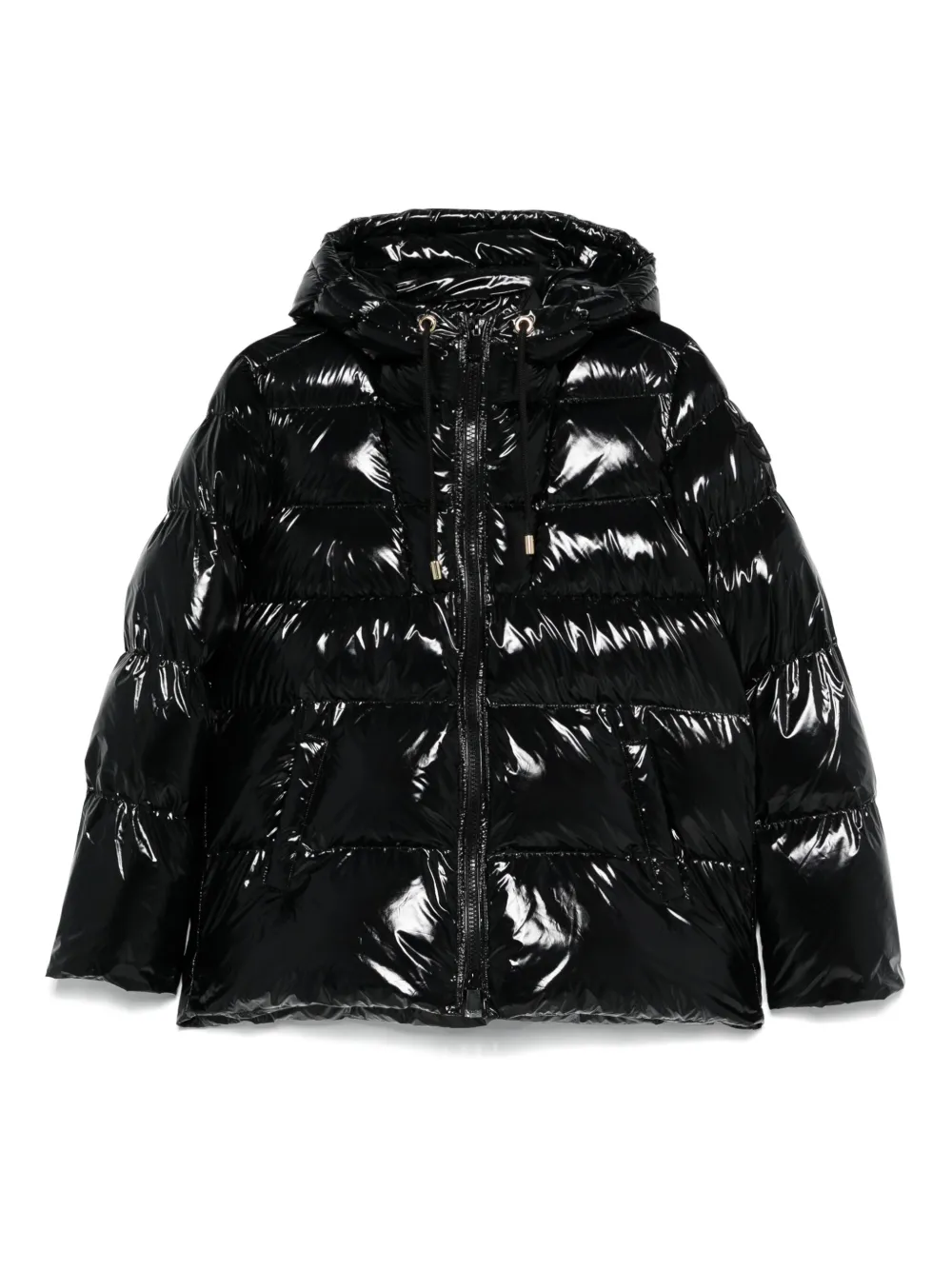 PINKO Donsjack met capuchon Zwart