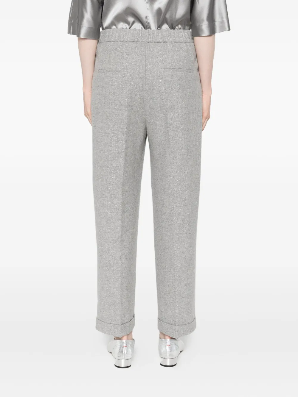 Peserico Wollen broek Grijs