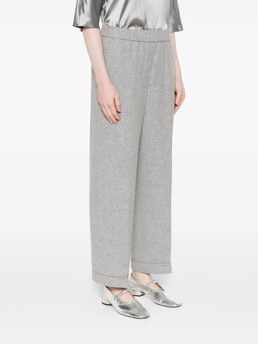 Peserico Wollen broek Grijs