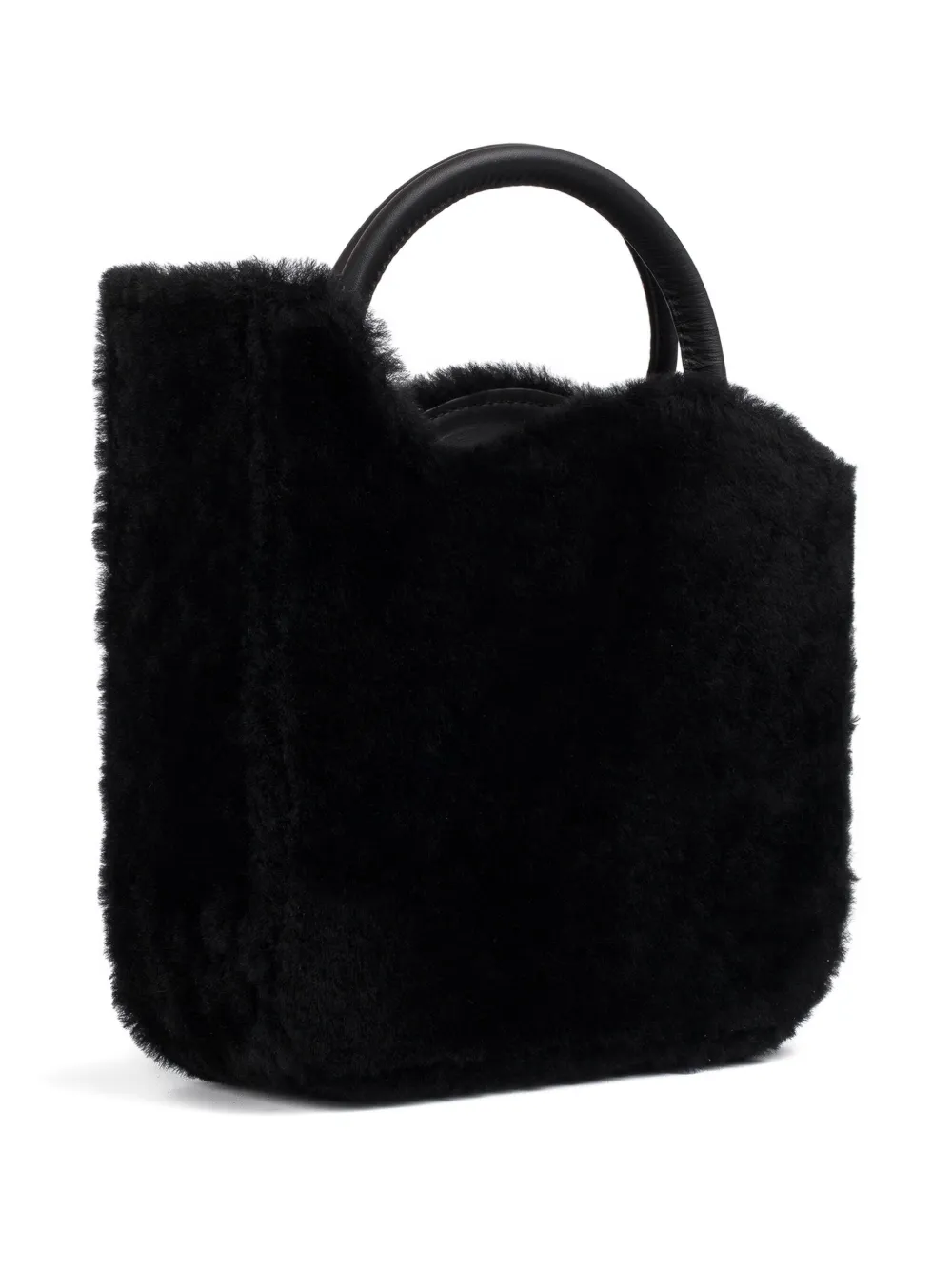 Le Silla small Ivy shearling tote bag Zwart