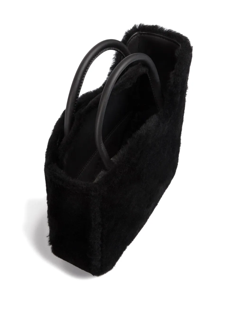 Le Silla small Ivy shearling tote bag Zwart