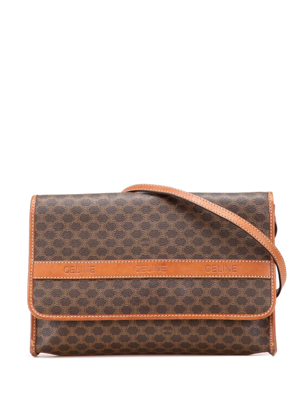 Céline Pre-Owned 2007 マカダム コーテッド キャンバス ショルダーバッグ - ブラウン Céline Pre-Owned 2007 マカダム コーテッド キャンバス ショルダーバッグ - ブラウン