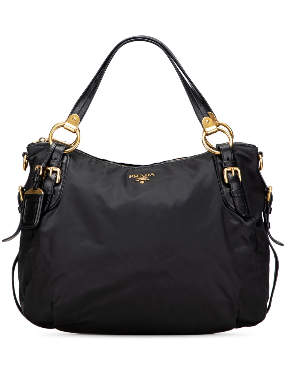 Prada Pre-Owned 2013-2025 テスート サッチェルバッグ - ブラック Prada Pre-Owned 2013-2025 テスート サッチェルバッグ - ブラック