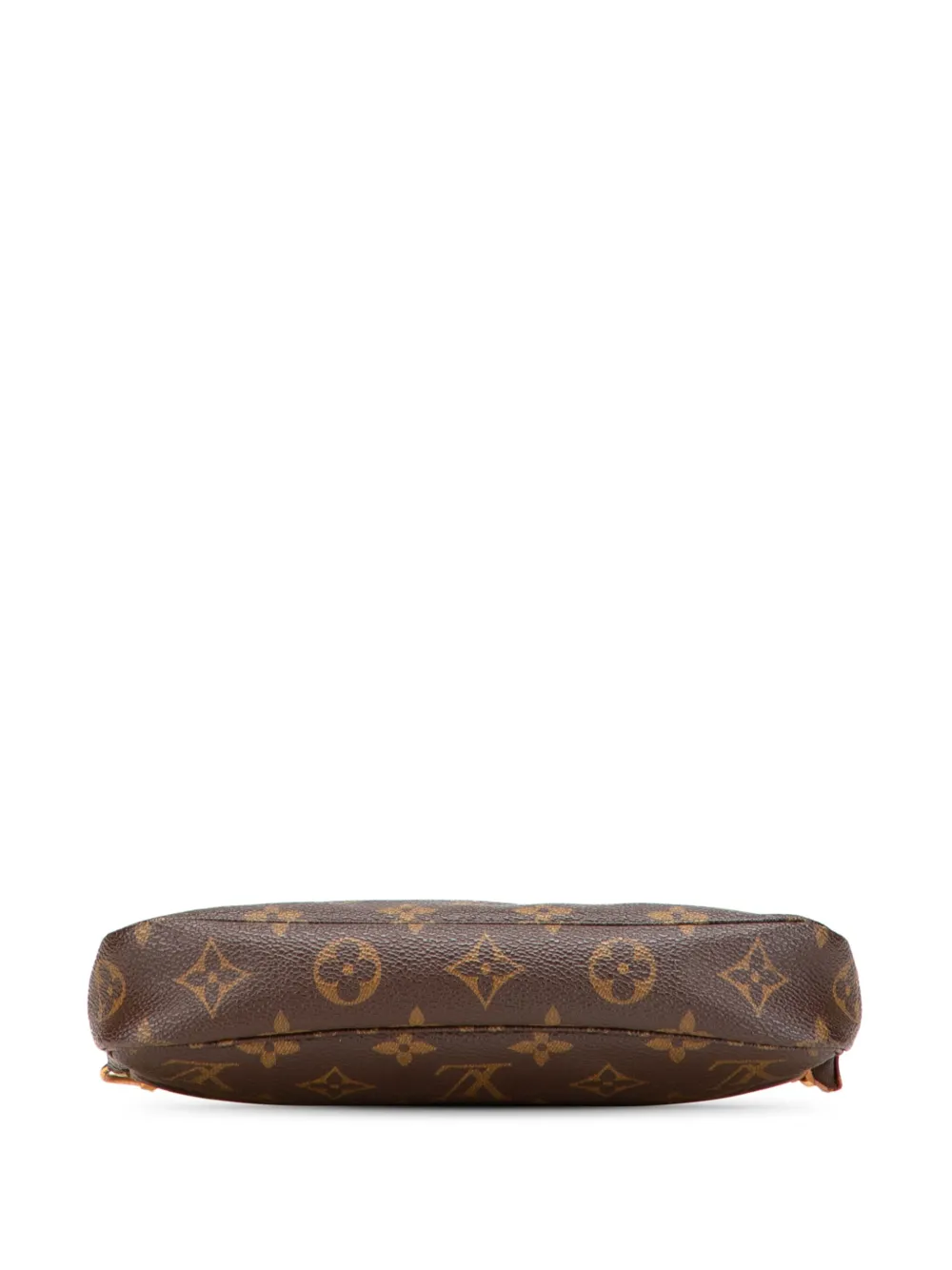 Pre-owned Louis Vuitton 2002 Monogram Pochette Accessoires Shoulder Bag In Brown