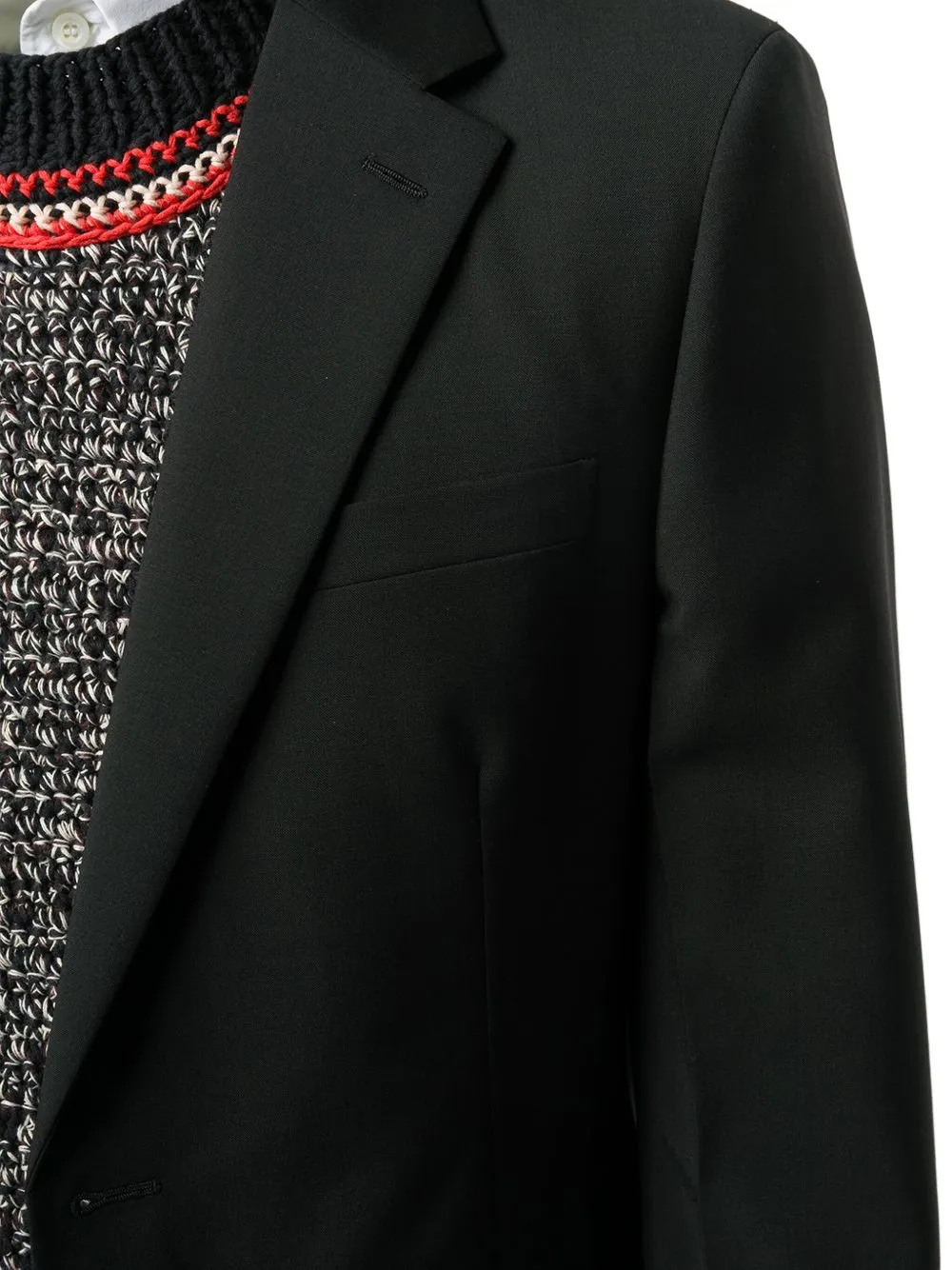 Prada Tweedelig pak met enkele rij knopen Zwart