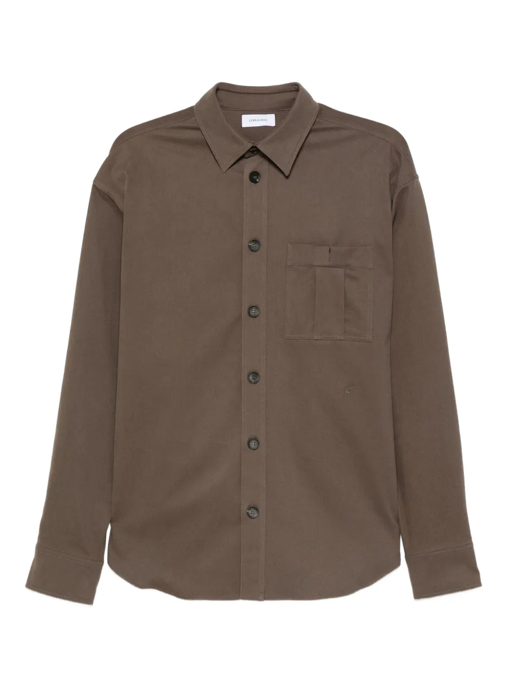 Ferragamo playera tipo polo con botones | marrón | Image 1