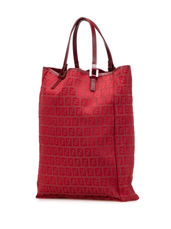 Fendi Pre-Owned 2000-2010 Zucchino Canvas Tote Bag | Red | FARFETCH CA