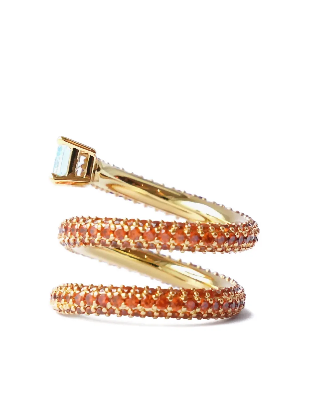 Izabel Display Ultra Twist spiral turquoise gemstone ring | Image 2