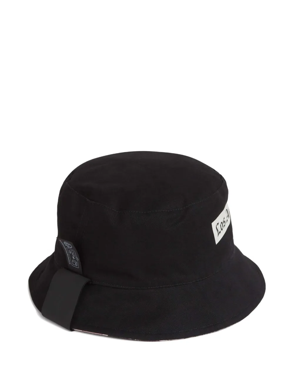 Palm Angels Vissershoed met krantenprint 1030 BLACK-PINK