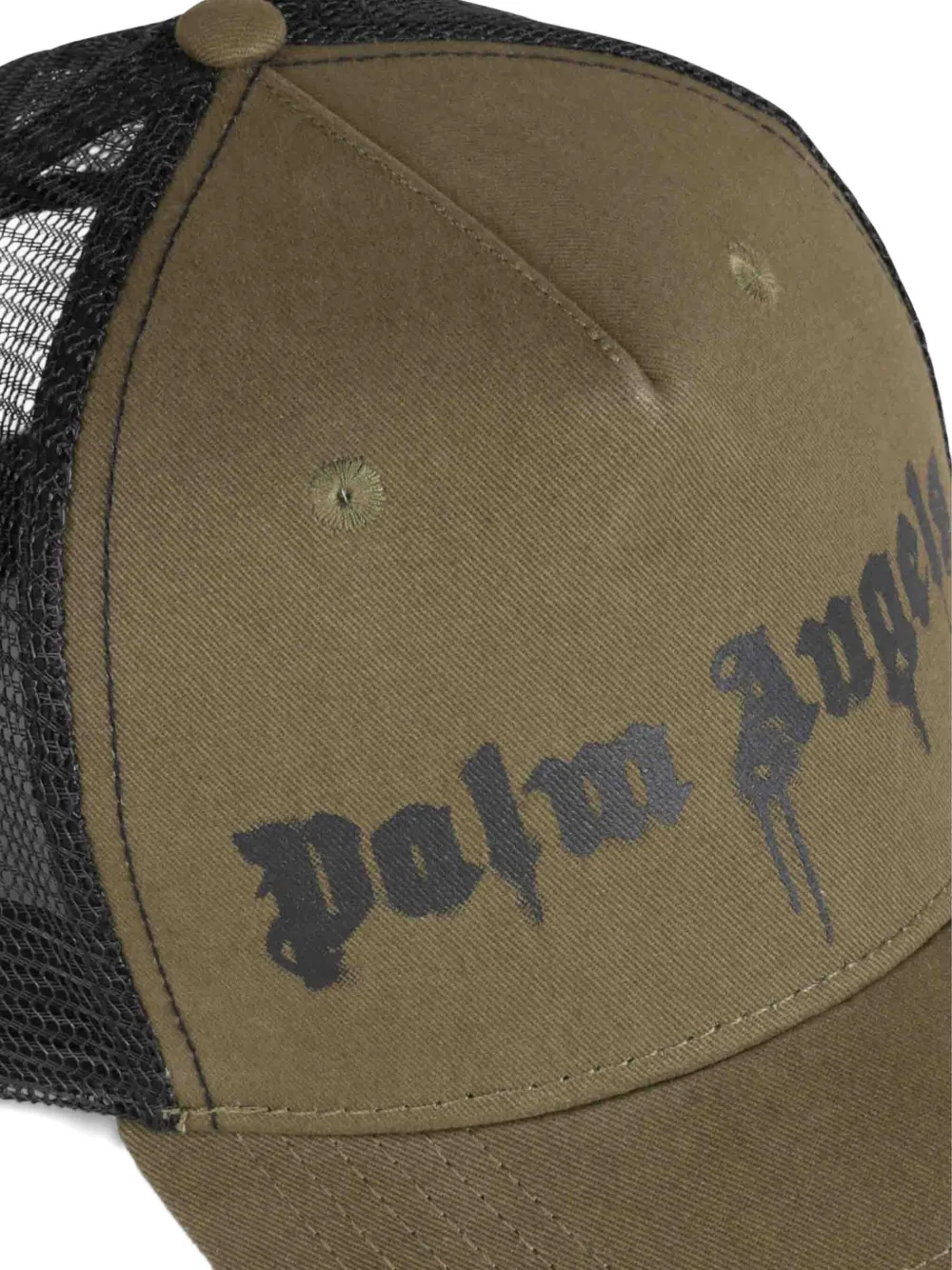 Palm Angels Truckerpet met logoprint Groen