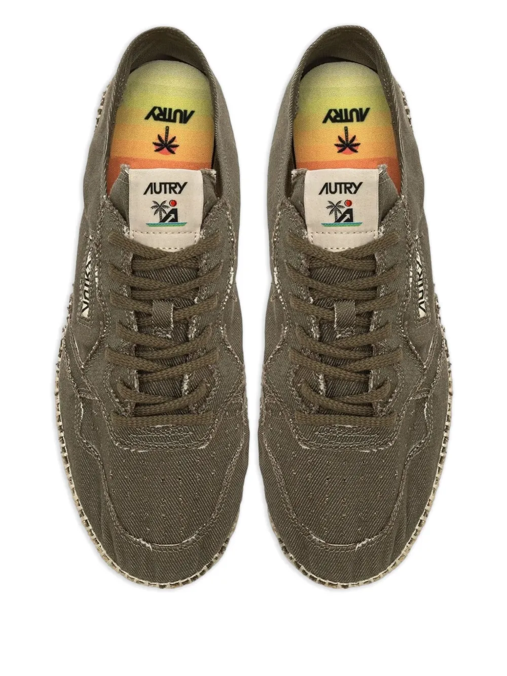 Autry canvas jute espadrilles Green
