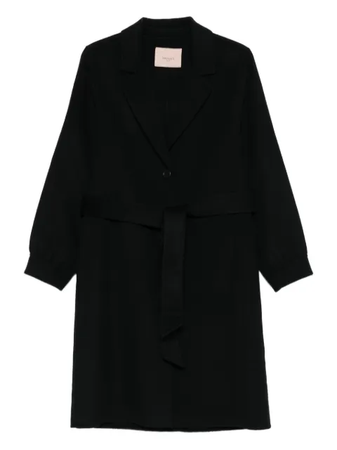 TWINSET belted lapel coat