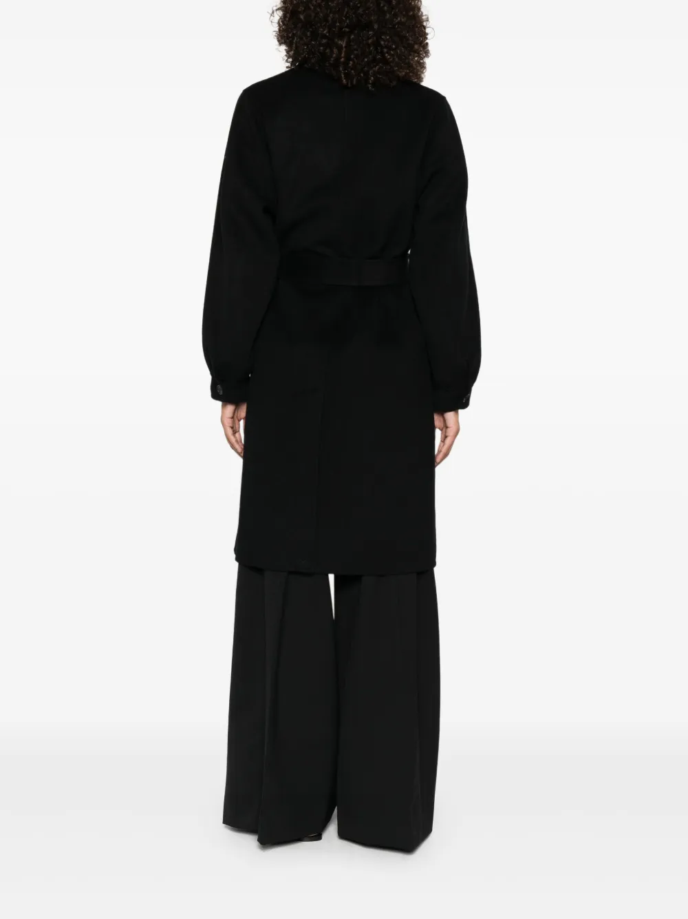 TWINSET Jas met revers en ceintuur Zwart