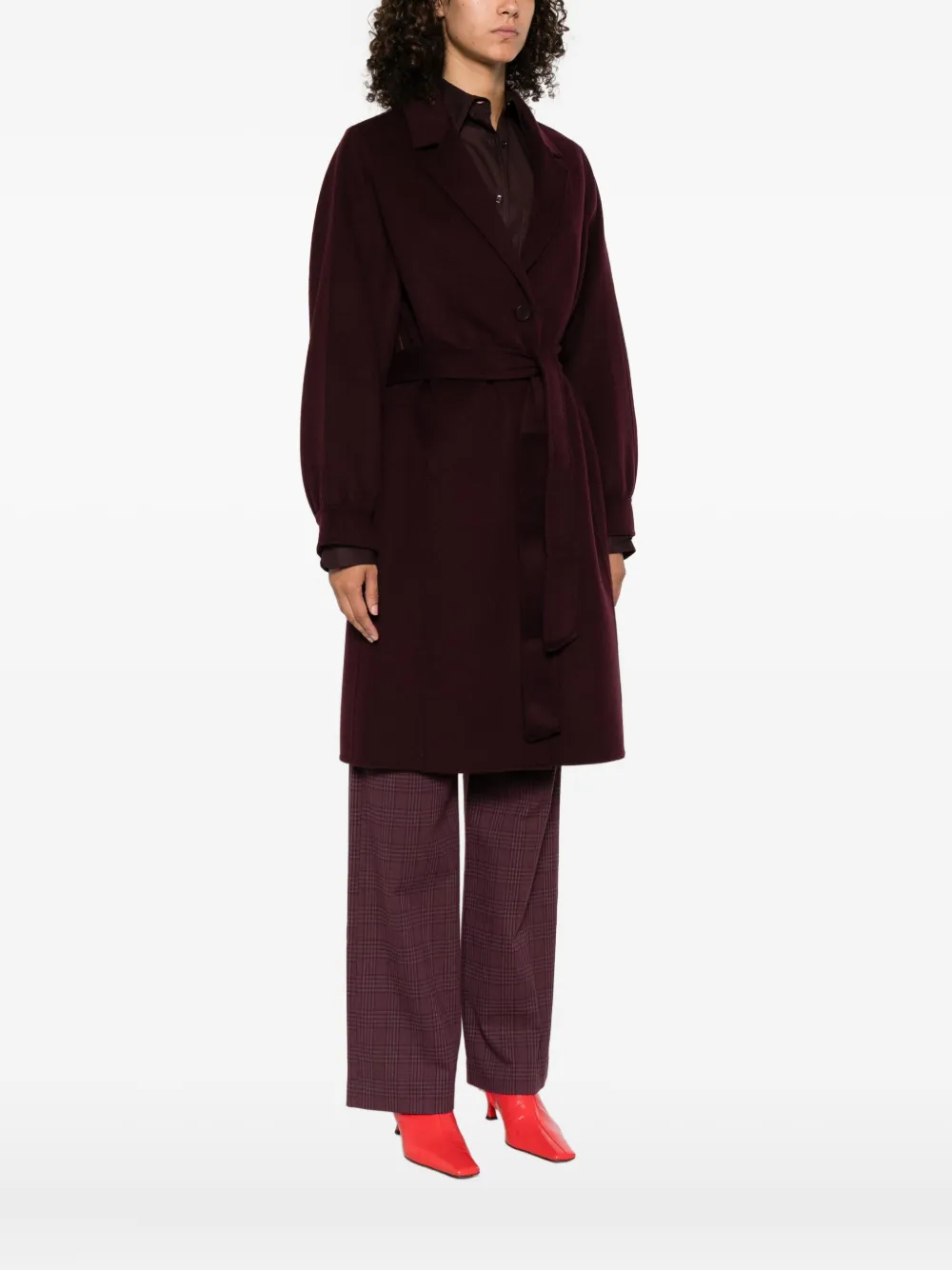 TWINSET Jas met ceintuur Paars