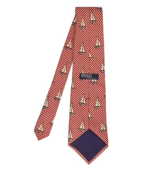 Polo Ralph Lauren sailboat stripe silk tie