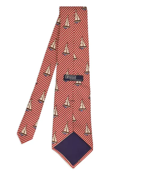 Polo Ralph Lauren sailboat stripe silk tie
