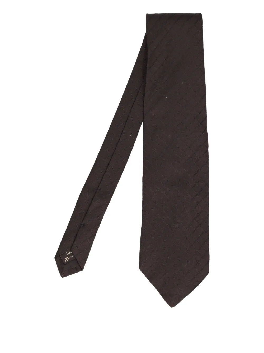 Zegna checked silk tie - ブラック Zegna checked silk tie - ブラック