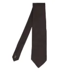 Zegna checked silk tie - Black