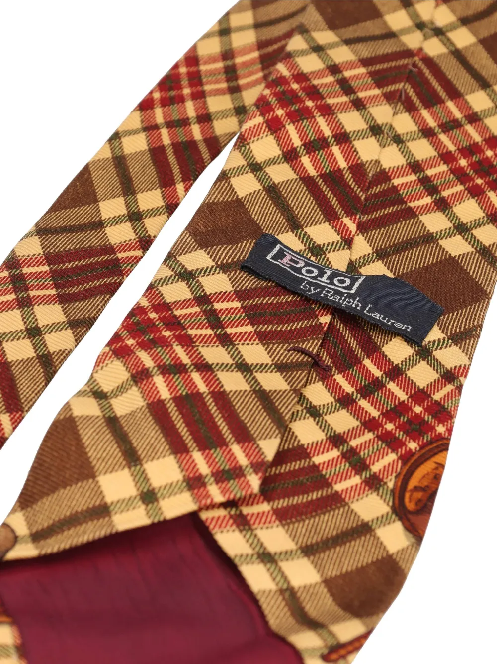 Polo Ralph Lauren pre-owned equestrian-print plaid tie | Image 2