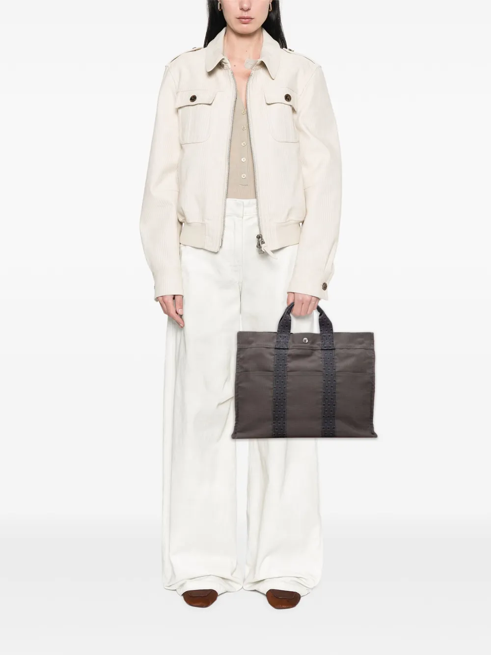 Hermès Pre-Owned 1990-2010 Canvas Herline MM tote bag | Pre-Owned | Image 2