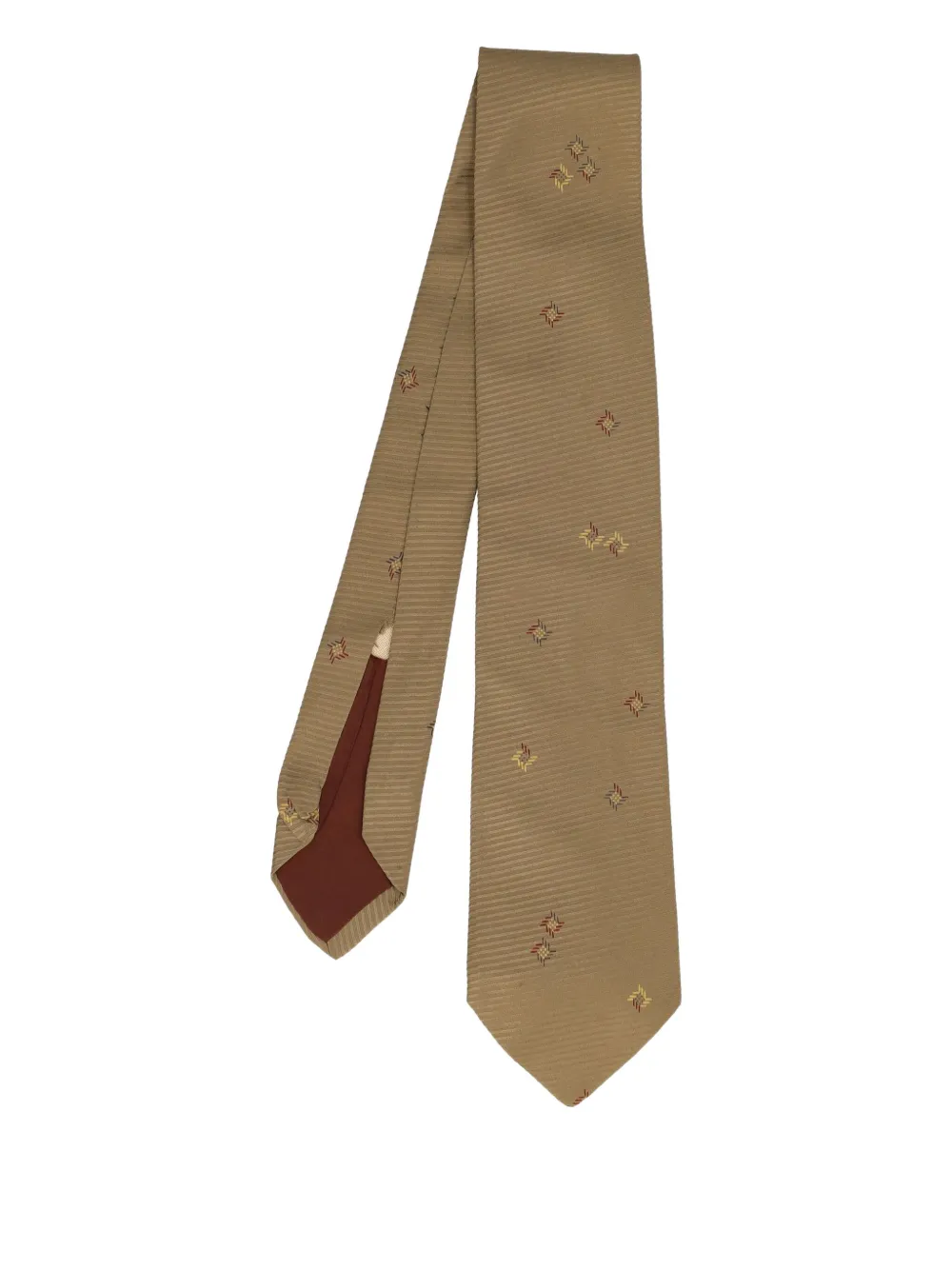 Giorgio Armani Pre-Owned patterned silk tie | Neutrals | Image 1
