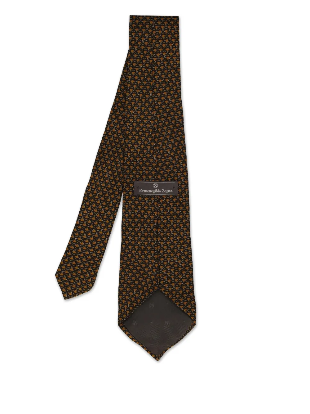 patterned silk tie