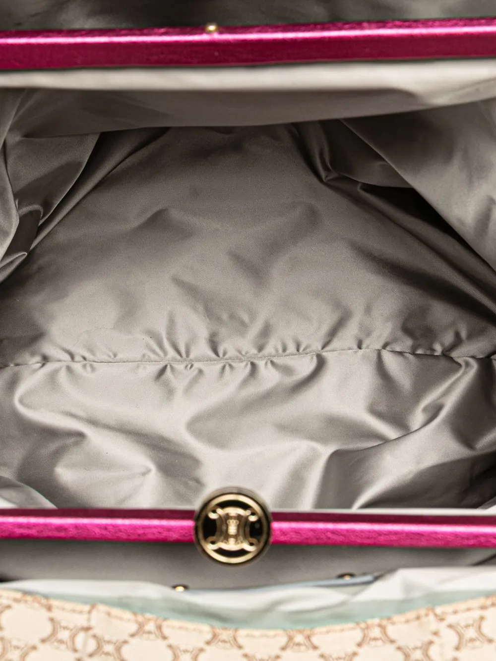 Pre-owned Celine 2008 Macadam Canvas Clasp Tote Bag