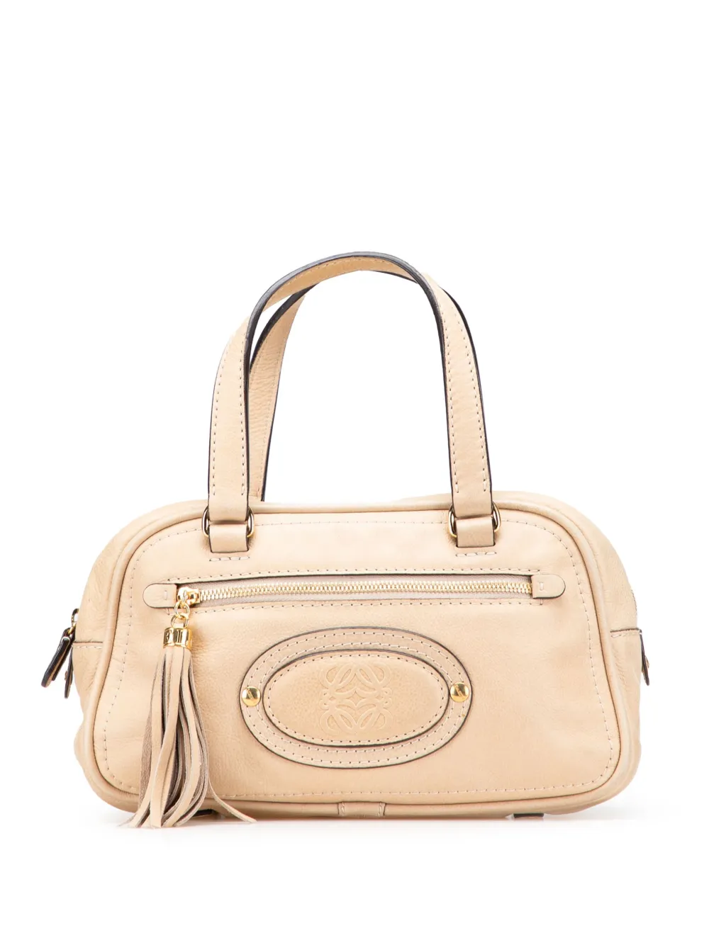 Loewe Pre-Owned 2007 Mini Anagram Leather Tassel handbag - ブラウン Loewe Pre-Owned 2007 Mini Anagram Leather Tassel handbag - ブラウン