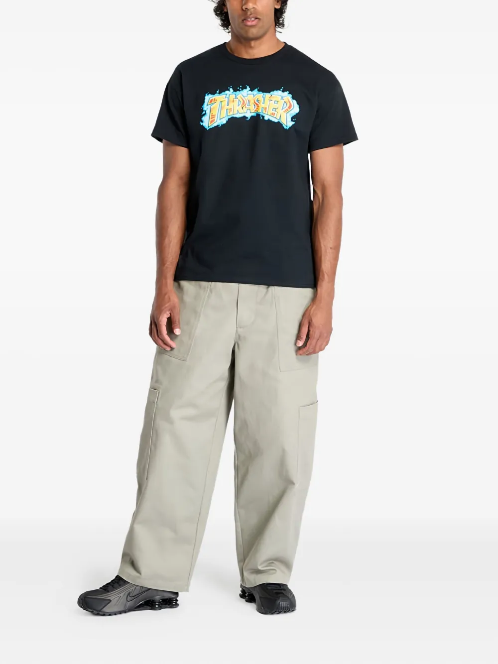 Nike Broek met wijde pijpen en cargo zak - Grijs