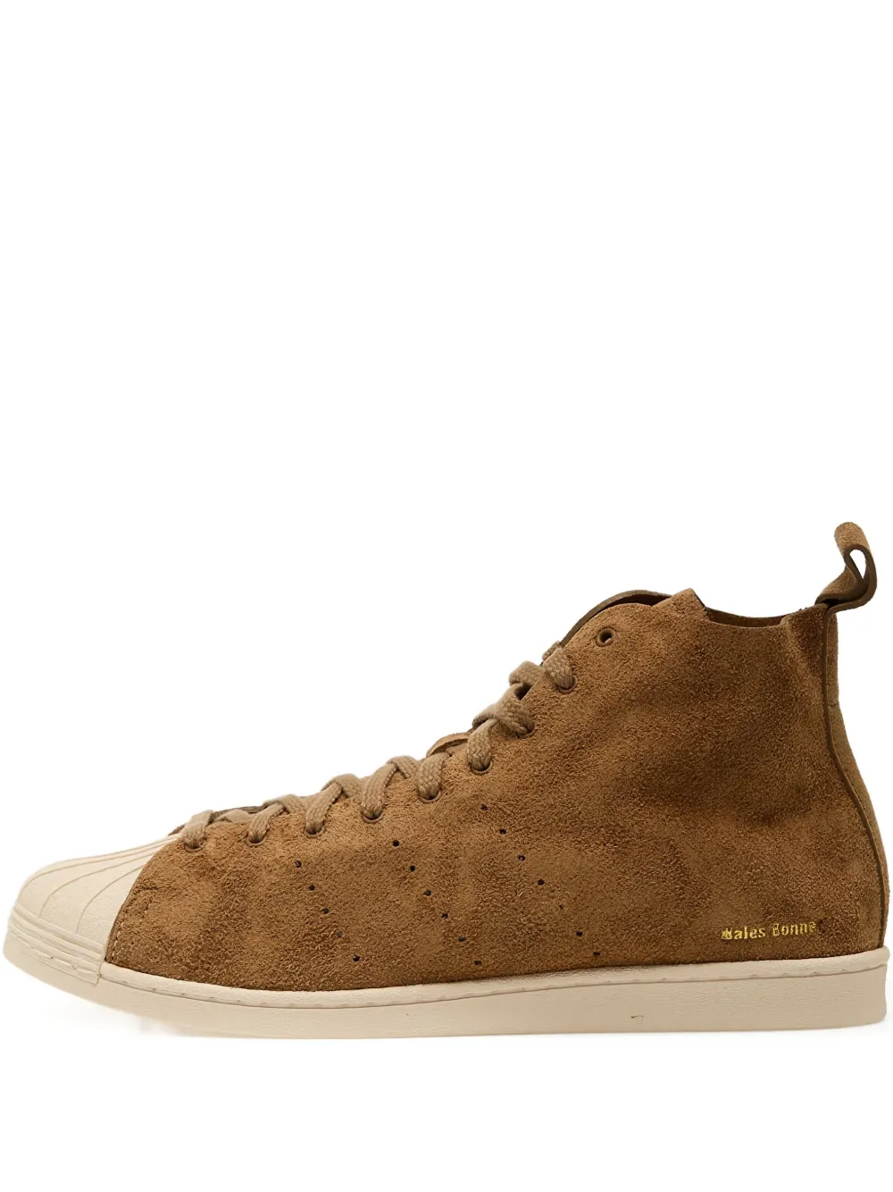 Adidas x Wales Bonner Superstar suede high-top sneakers Brown