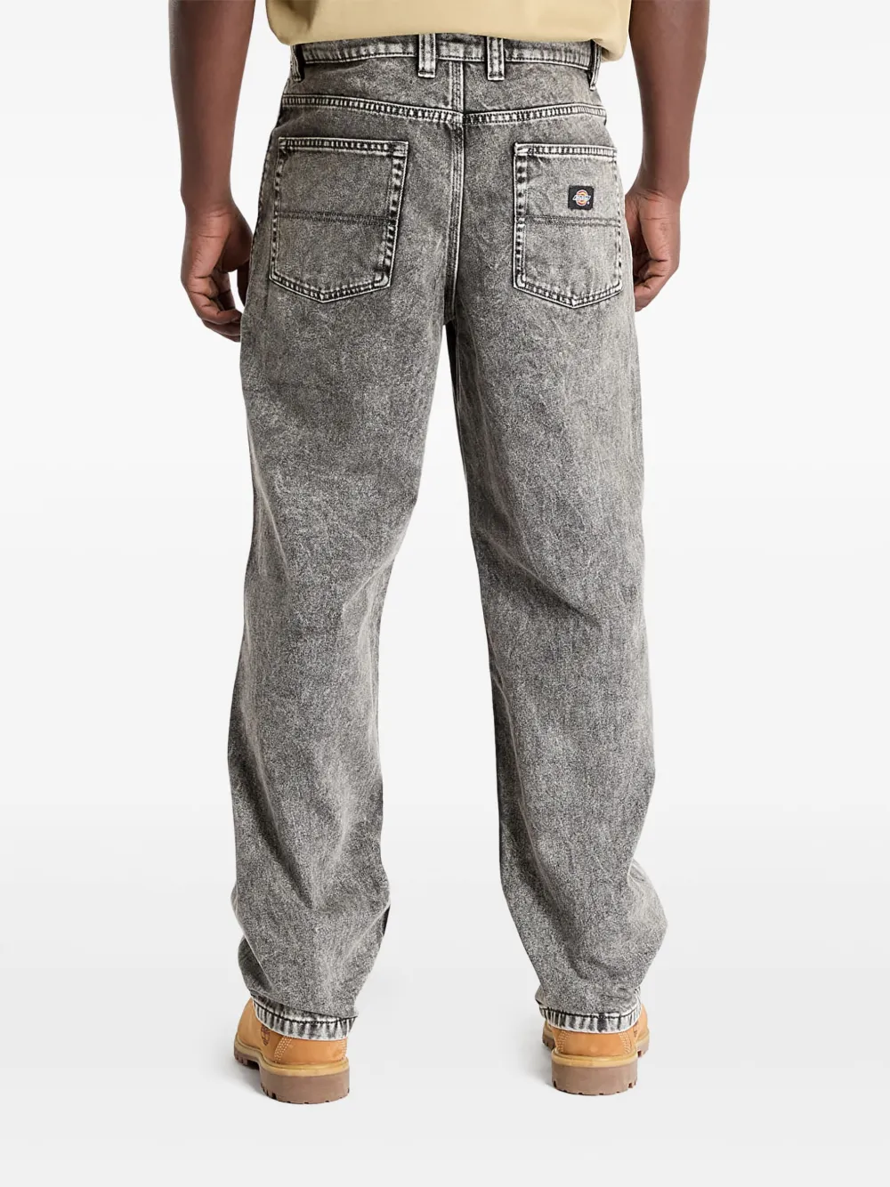 DICKIES Denim broek met acid-wassing Grijs