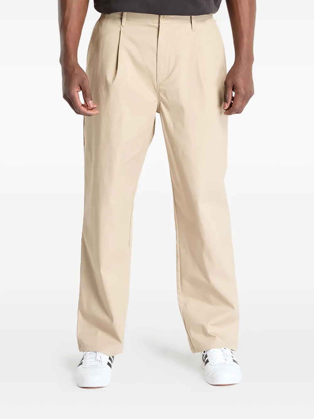 New Balance Broek met geplooide voorkant Beige