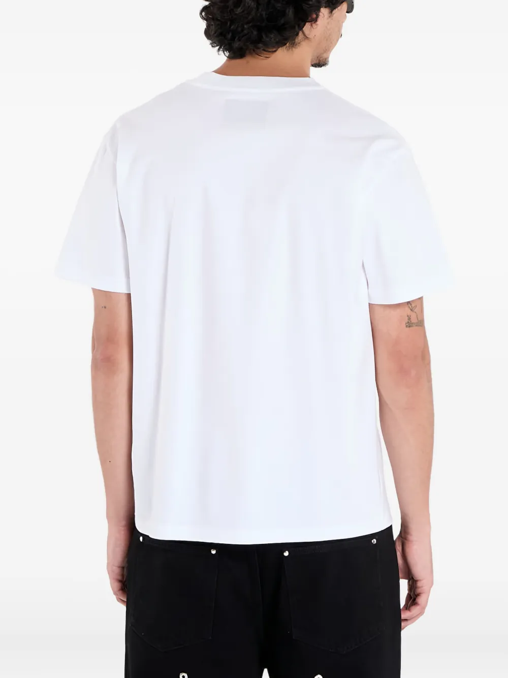 HELIOT EMIL Fulgens signature-print T-shirt Wit