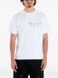 HELIOT EMIL Fulgens signature-print T-shirt - White