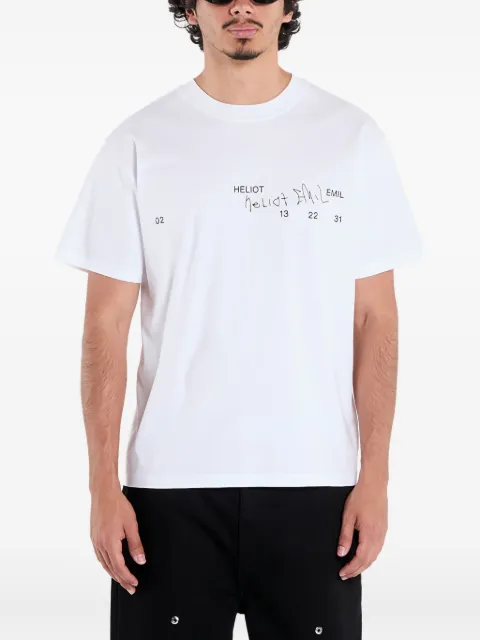 HELIOT EMIL Fulgens signature-print T-shirt