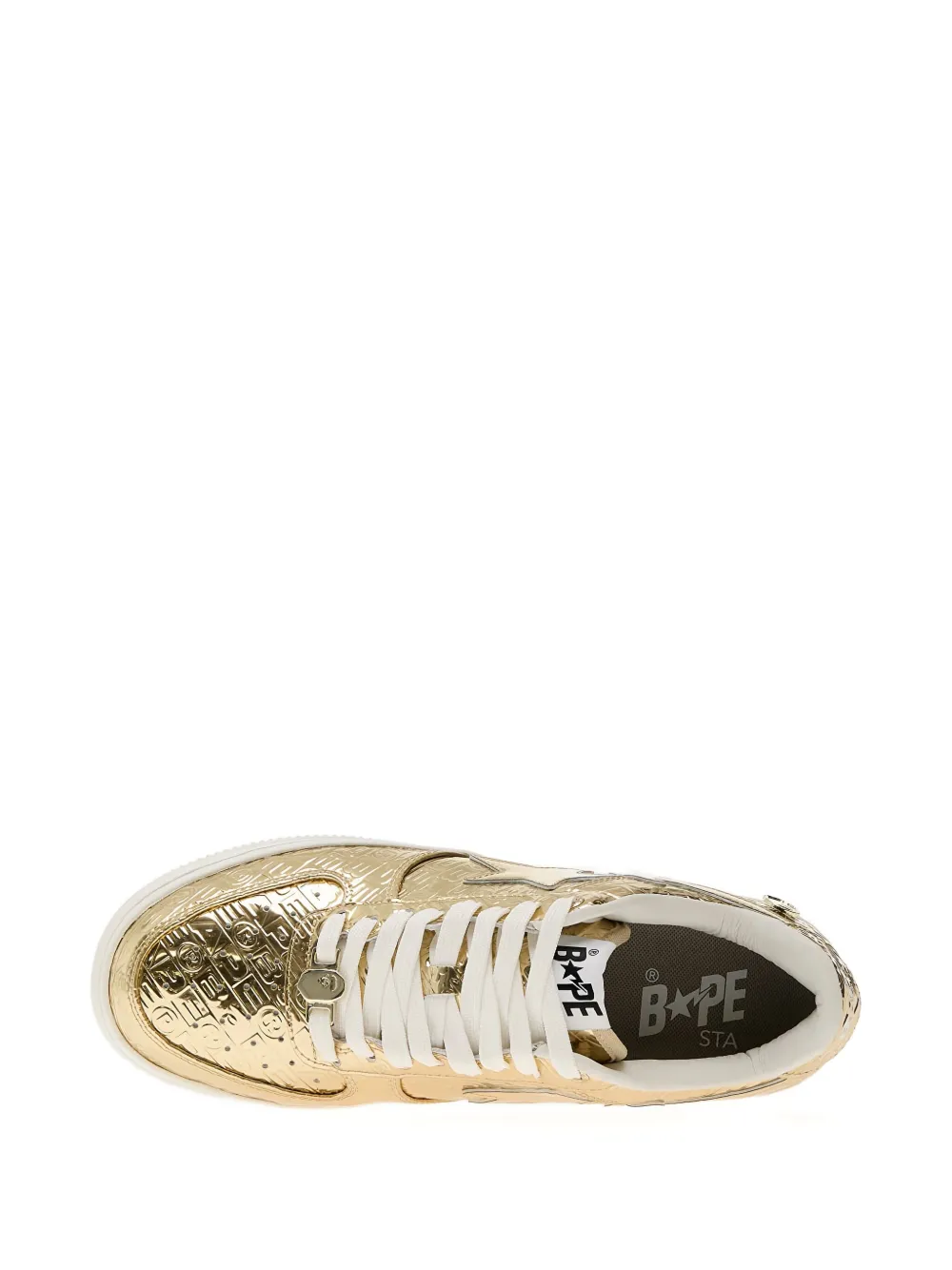 A BATHING APE Bape Sta 5 metallic sneakers Gold