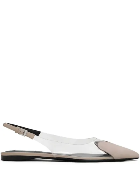 Alaïa slingback suede ballet flats