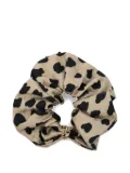 Saint Laurent leopard-print silk hair scrunchie - Neutrals