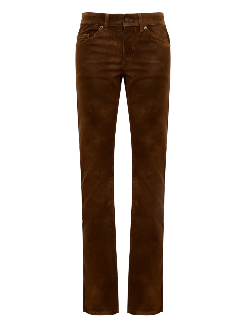 Isabel Marant Étoile Leather-effect Trousers In Brown