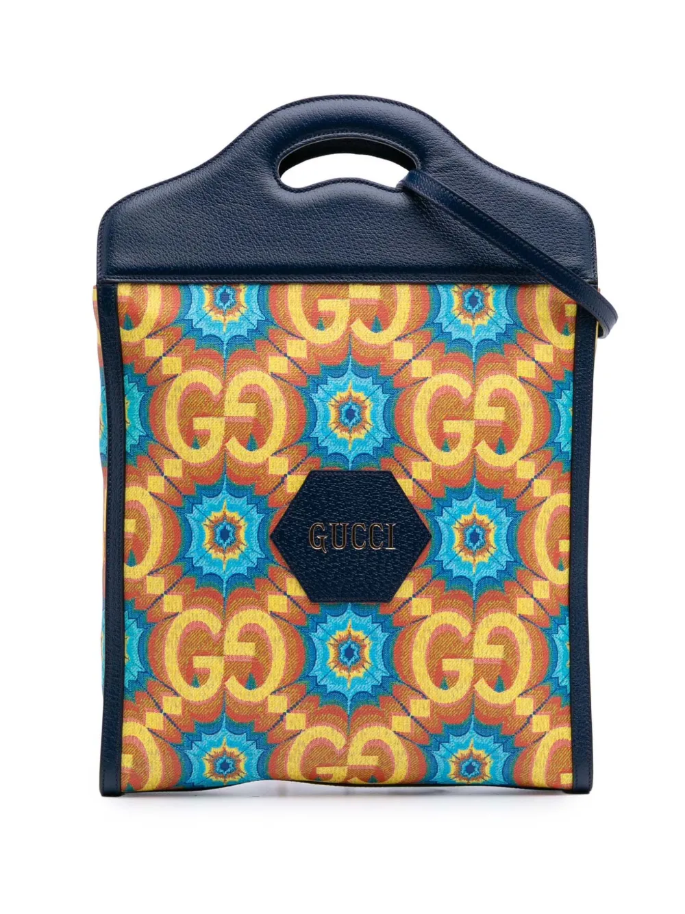 Gucci Pre-Owned 2016-2025 GG Supreme Kaleidoscope Tote satchel - ブルー Gucci Pre-Owned 2016-2025 GG Supreme Kaleidoscope Tote satchel - ブルー