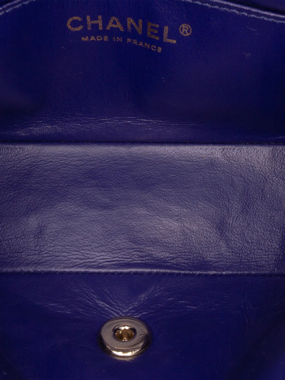Pre-owned Chanel 2015-2016 Mini Rectangular Classic Velvet Single Flap Crossbody Bag