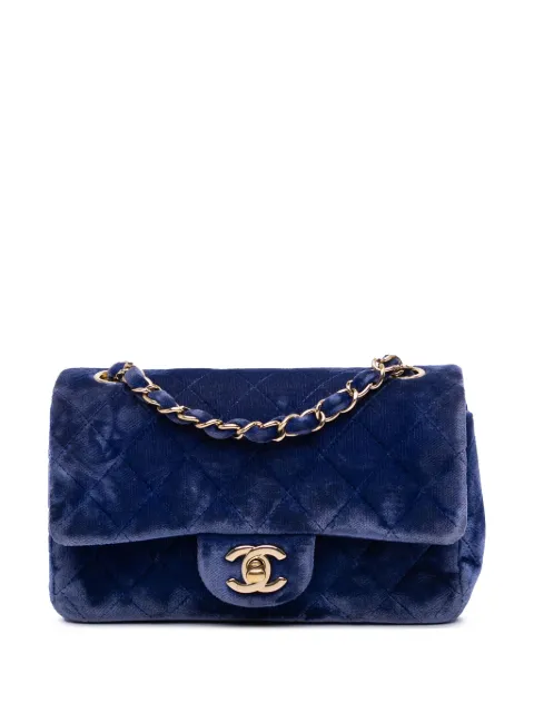 CHANEL Pre-Owned 2015-2016 Mini Rectangular Classic Velvet Single Flap crossbody bag