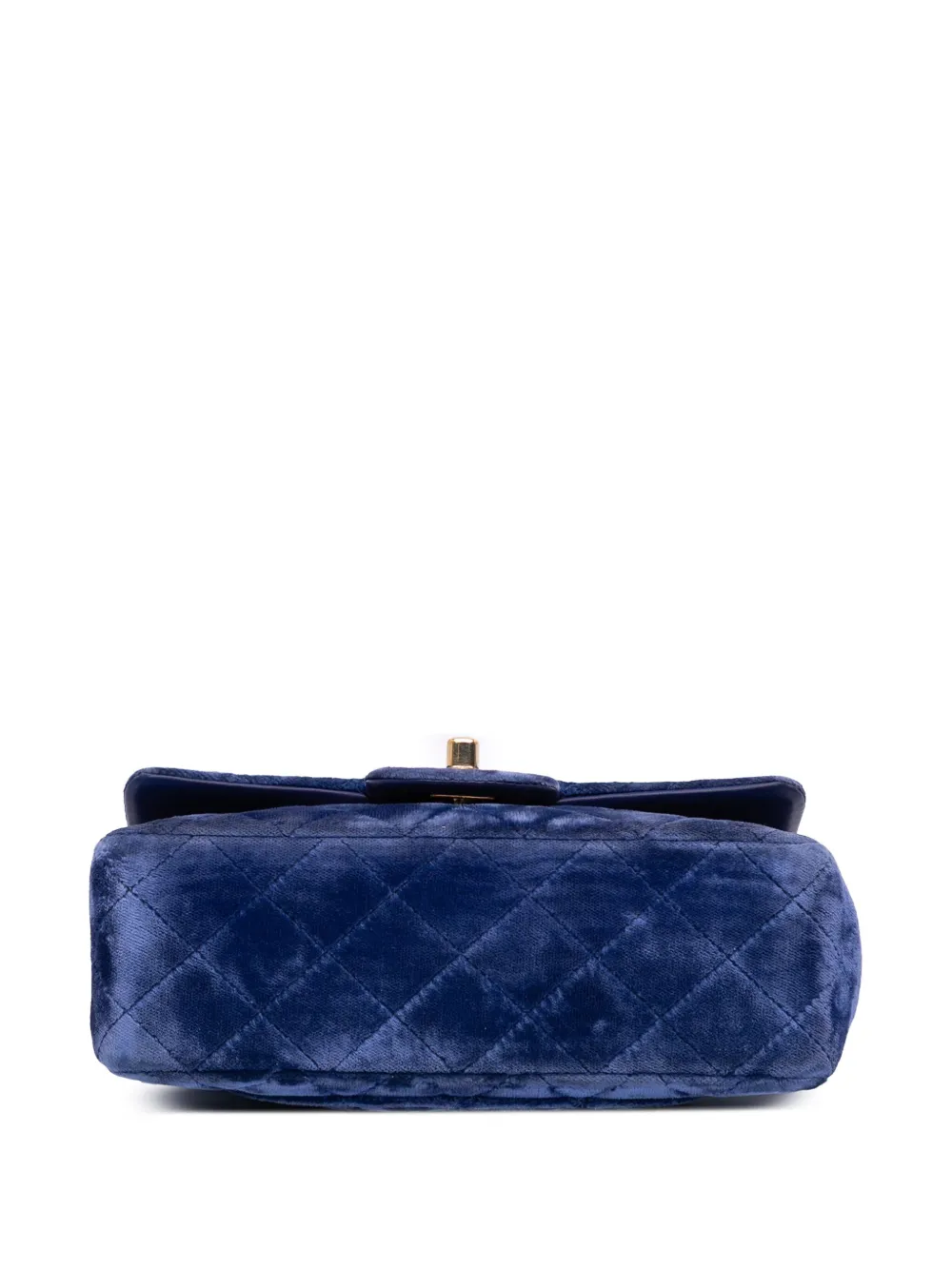 Pre-owned Chanel 2015-2016 Mini Rectangular Classic Velvet Single Flap Crossbody Bag