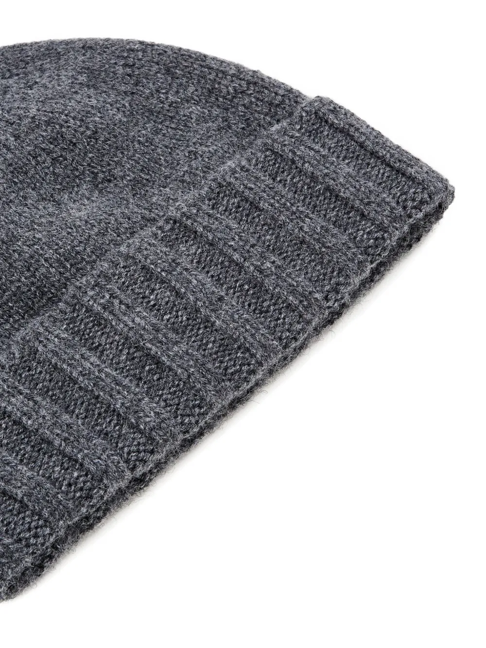 Drumohr ribbed cashmere beanie - Grijs