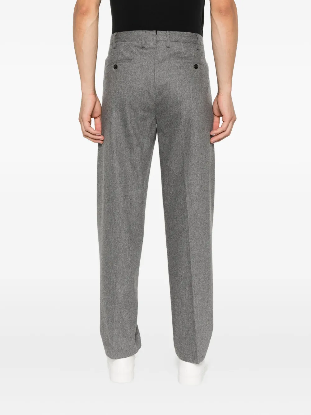 Incotex Straight broek van wolblend Grijs